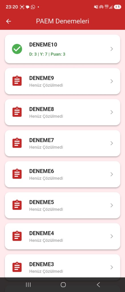 Paem Online Uygulama Ekranı